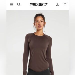 Brown Long Sleeve Gymshark Top